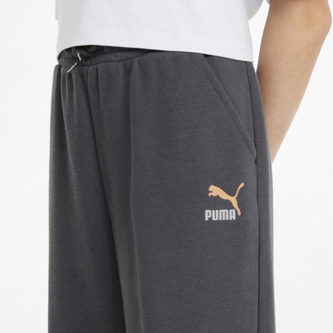 Grl Relaxed Fit Ungdoms Joggebukse Asfalt Puma På Tilbud