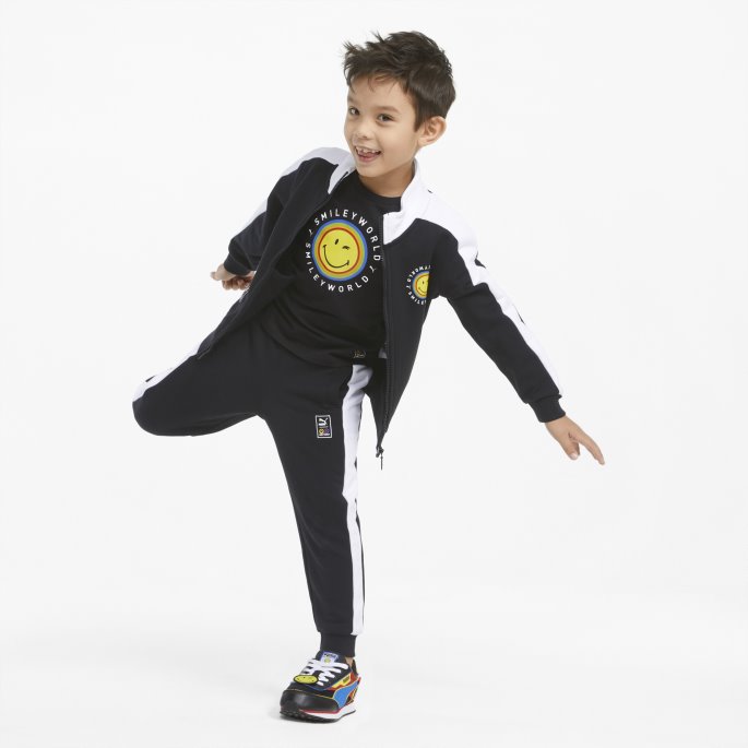 Puma På Tilbud X Smileyworld T7 Treningsjakke For Barn Svart