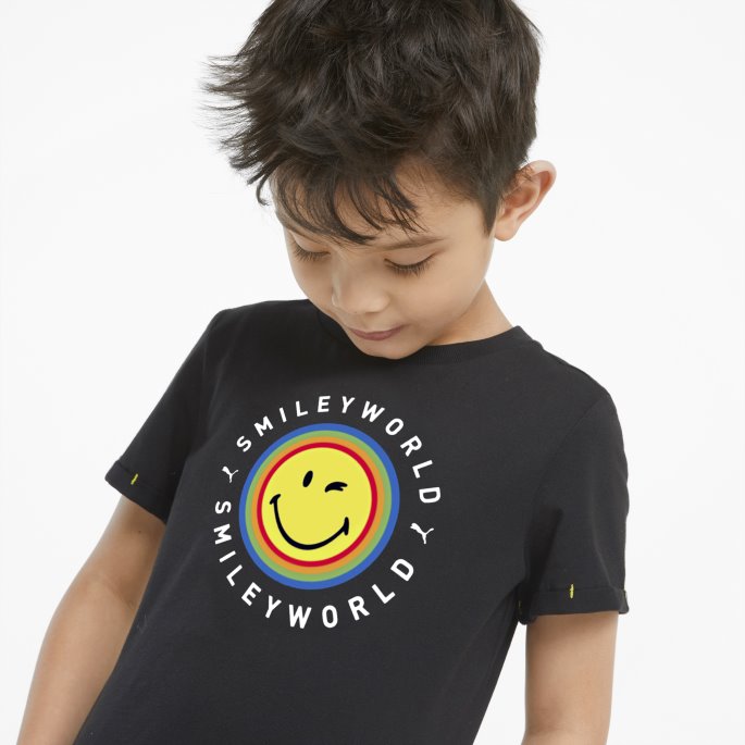 Svart Puma På Tilbud X Smileyworld Barneskjorte