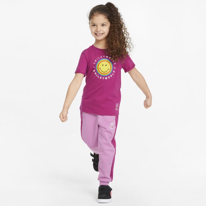 Puma På Tilbud X Smileyworld Kids' Tee Festival Fuchsia