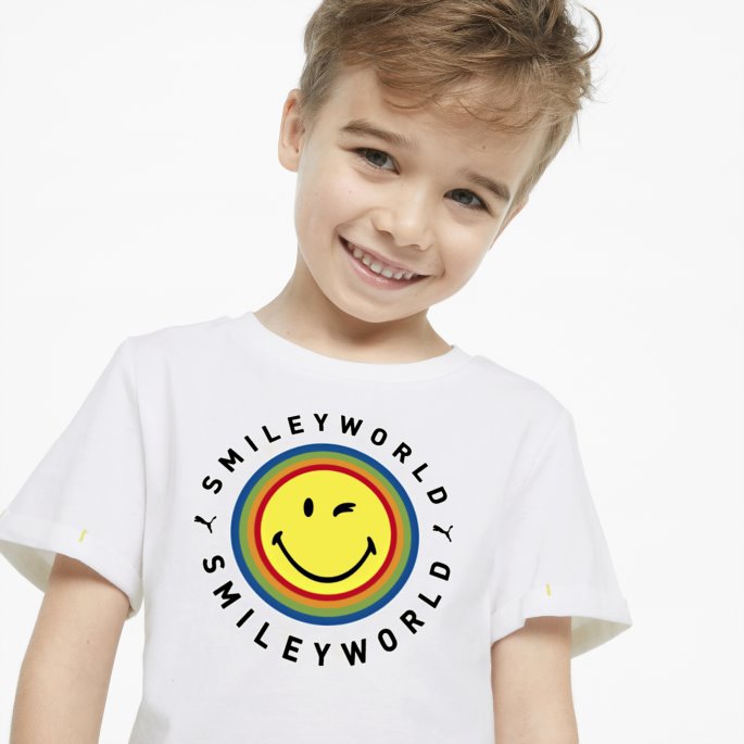 Puma På Tilbud X Smileyworld Barneskjorte Hvit-smileyworld
