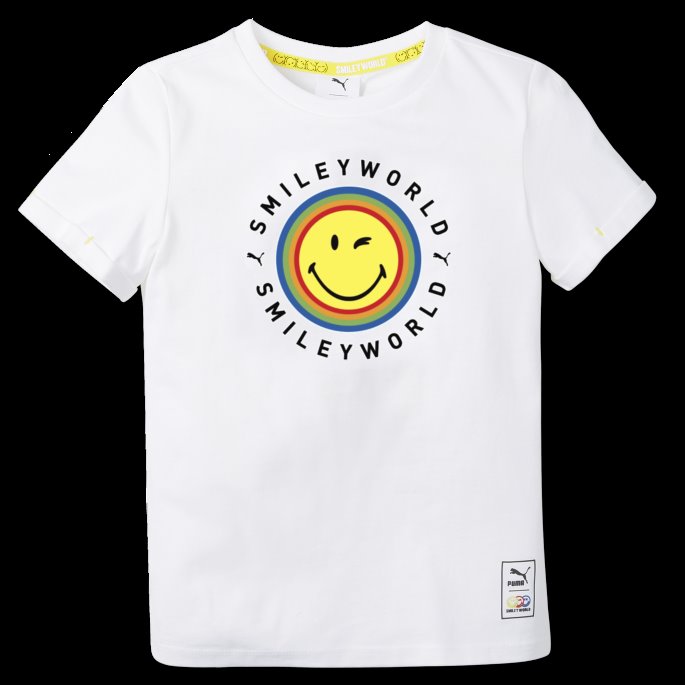 Puma På Tilbud X Smileyworld Barneskjorte Hvit-smileyworld