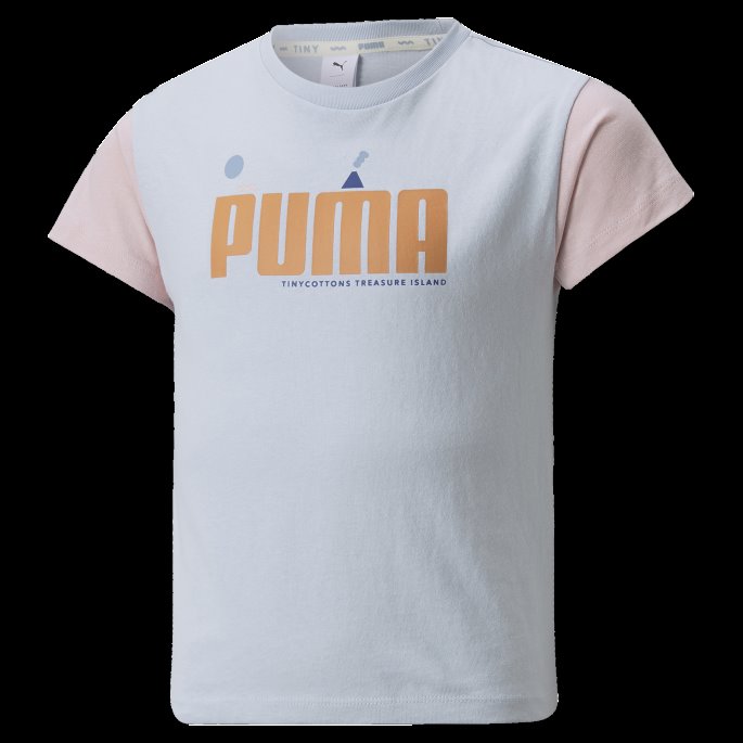 Puma På Tilbud X Bittesmå Colourblock Barneskjorte Arctic Ice