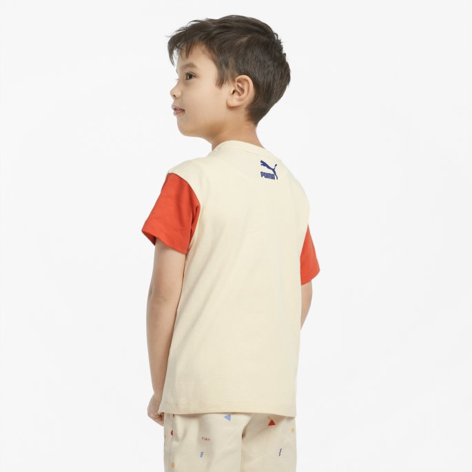 Puma På Tilbud X Liten Colourblock T-skjorte For Barn Anisblomst