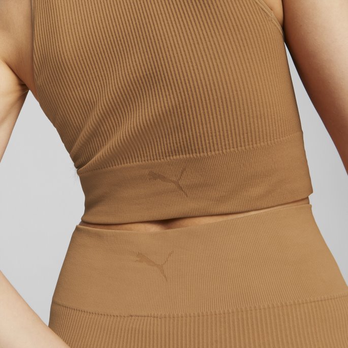 Desert Tan Puma På Tilbud Infuse Evoknit Cropped Dametopp