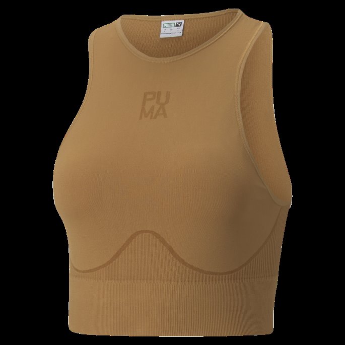 Desert Tan Puma På Tilbud Infuse Evoknit Cropped Dametopp