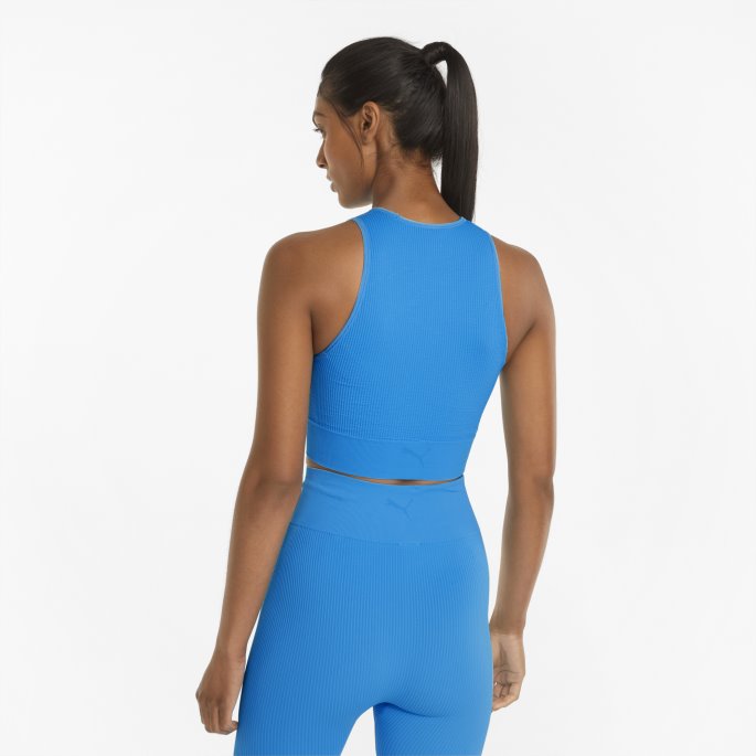Bleu Azur Puma På Salg Infuse Evoknit Cropped Dametopp