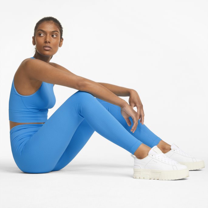 Bleu Azur Puma På Salg Infuse Evoknit Cropped Dametopp