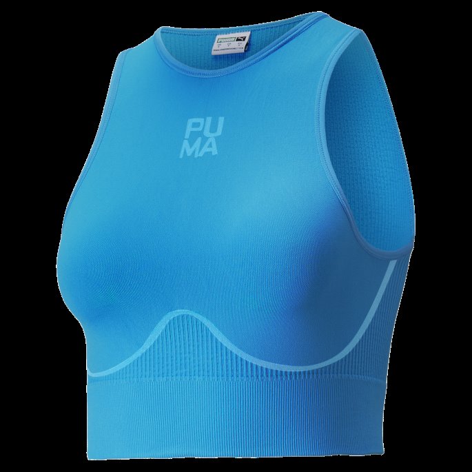 Bleu Azur Puma På Salg Infuse Evoknit Cropped Dametopp