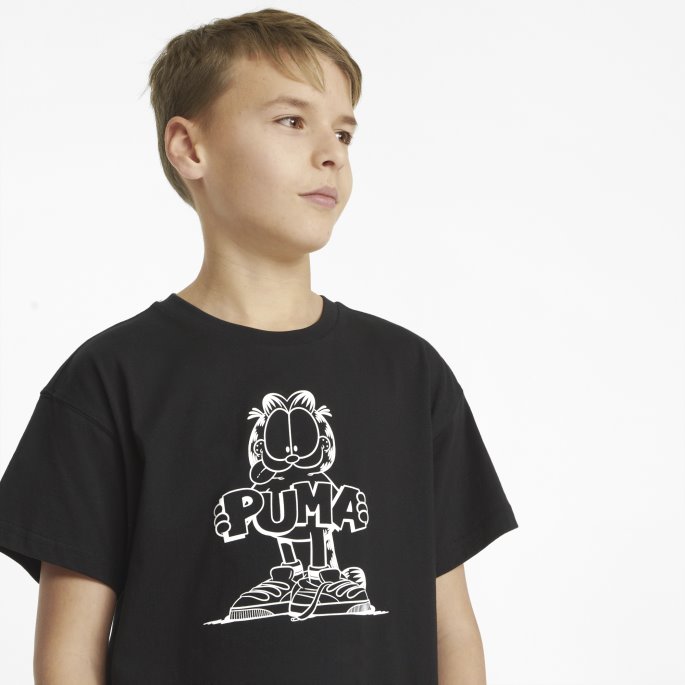 Puma På Tilbud X Garfield Grafisk Ungdomst-skjorte Svart