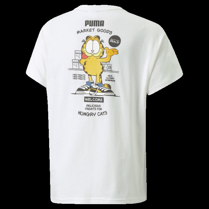 Puma På Tilbud X Garfield Grafisk Ungdomst-skjorte Hvit