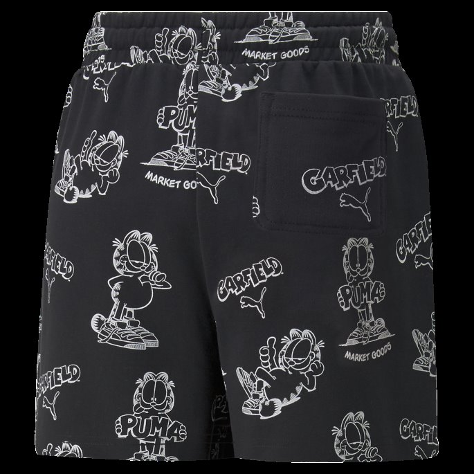 Black-aop Puma På Tilbud X Garfield-printede Ungdomsshorts