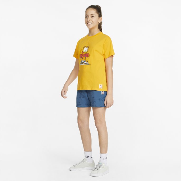 Puma På Tilbud X Garfield Trykket Ungdomsshorts Vallarta Blå-aop