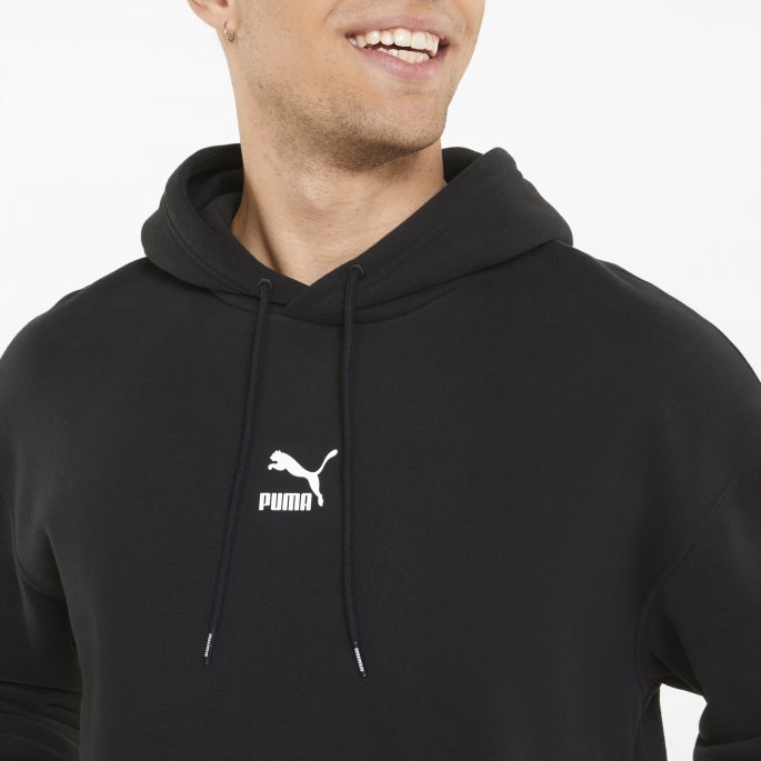 Klassikere Avslappet Hettegenser For Menn Puma På Tilbud Svart