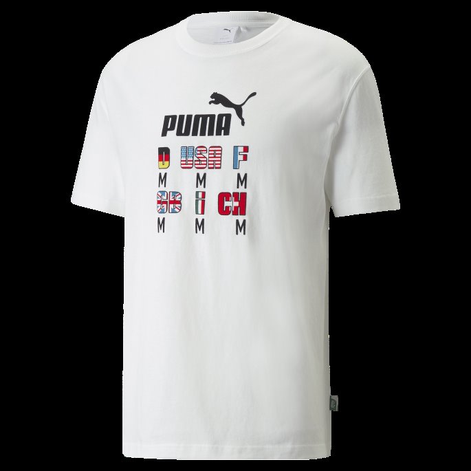 Hvit Den Ubrukte Grafiske T-skjorten For Menn Puma På Salg