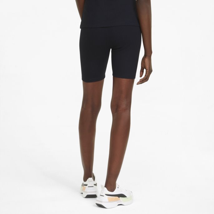 Puma På Tilbud Svarte Klassikere Ribbestrikkede Korte Leggings For Kvinner
