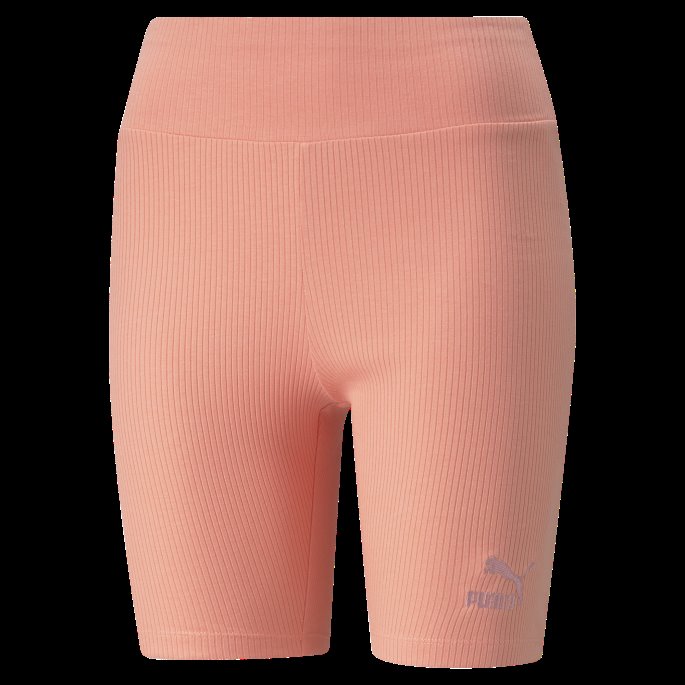 Fersken Rosa Puma På Tilbud Klassikere Ribbestrikkede Korte Leggings For Kvinner