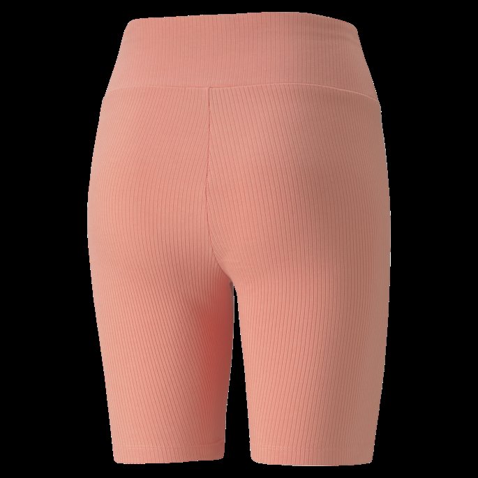 Fersken Rosa Puma På Tilbud Klassikere Ribbestrikkede Korte Leggings For Kvinner