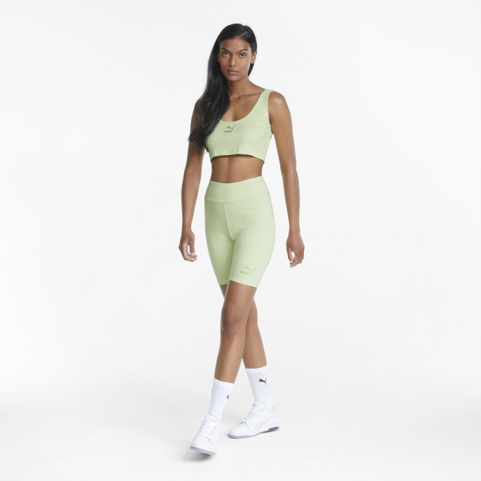 Puma På Tilbud Sommerfuglklassikere Ribbestrikkede Korte Leggings For Kvinner