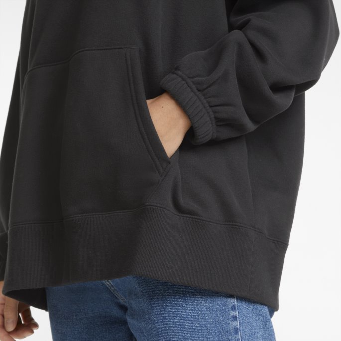 Classics Oversized Hettegenser For Kvinner Svart Puma På Salg