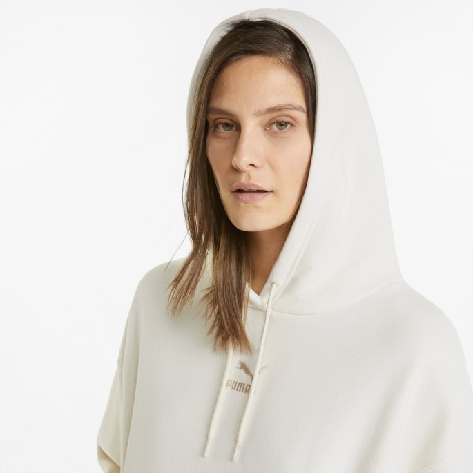 Ingen Farge Puma På Tilbud Klassikere Oversized Hettegenser For Kvinner