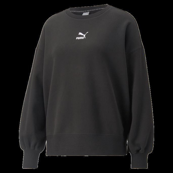 Sorte Klassikere Oversized Crew Sweatshirt For Kvinner Puma På Salg