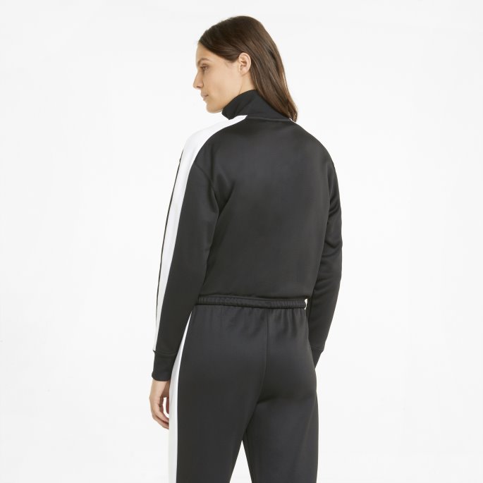 Puma På Tilbud Svart T7 Crop Track Damejakke