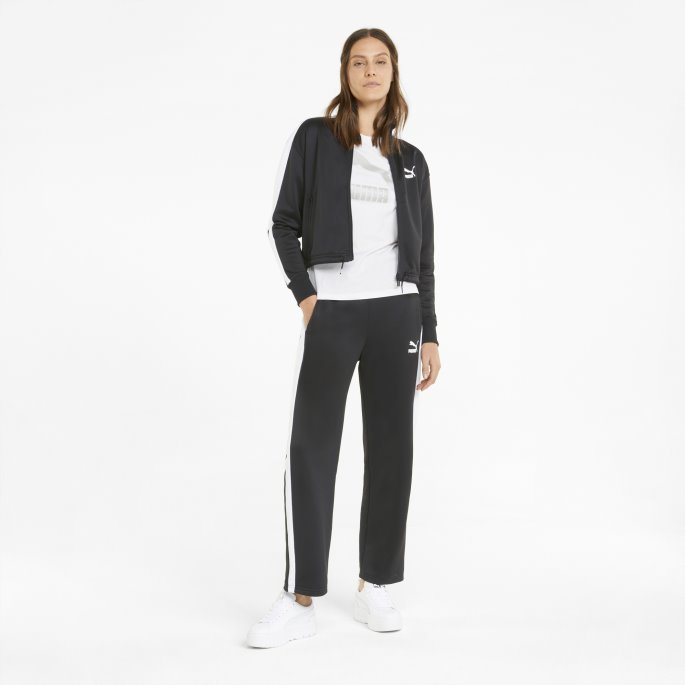 Puma På Tilbud Svart T7 Crop Track Damejakke