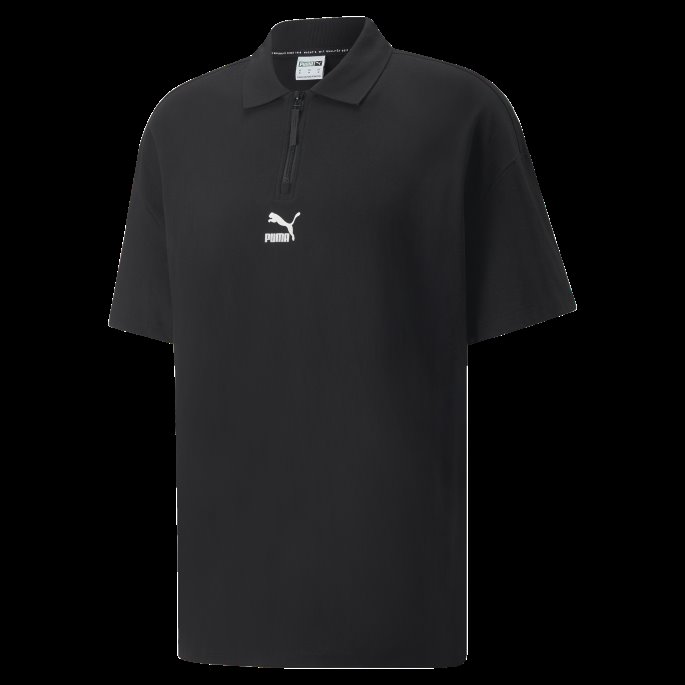 Svart Puma På Tilbud Classics Boxy Zip Herre Poloskjorte