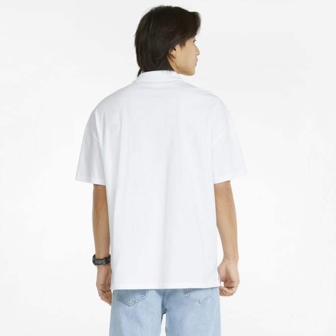 Classics Boxy Zip Herre Poloskjorte Puma På Salg Hvit
