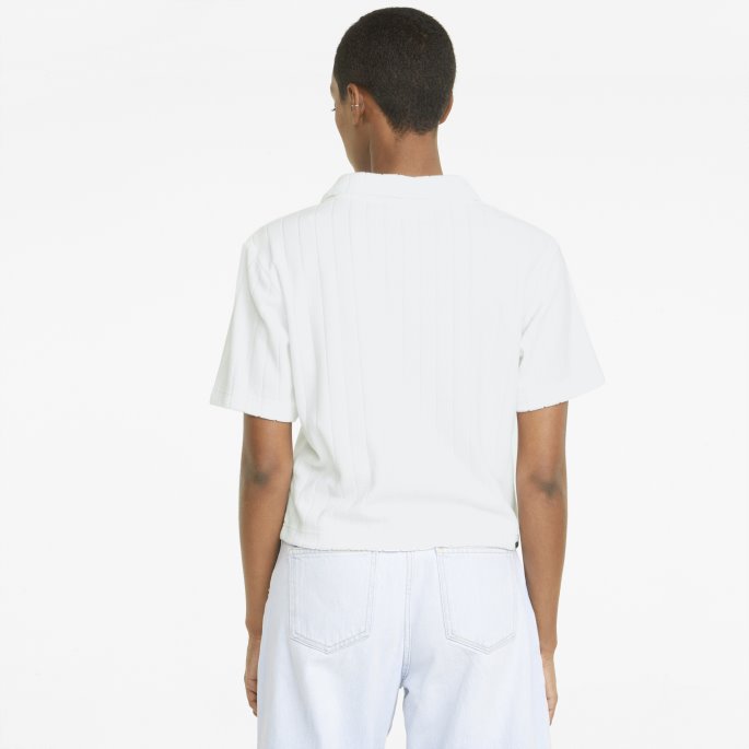 Downtown Toweling Dame Poloskjorte Puma På Salg Hvit