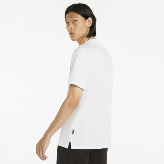 Puma På Salg Hvit King Logo Herre T-skjorte