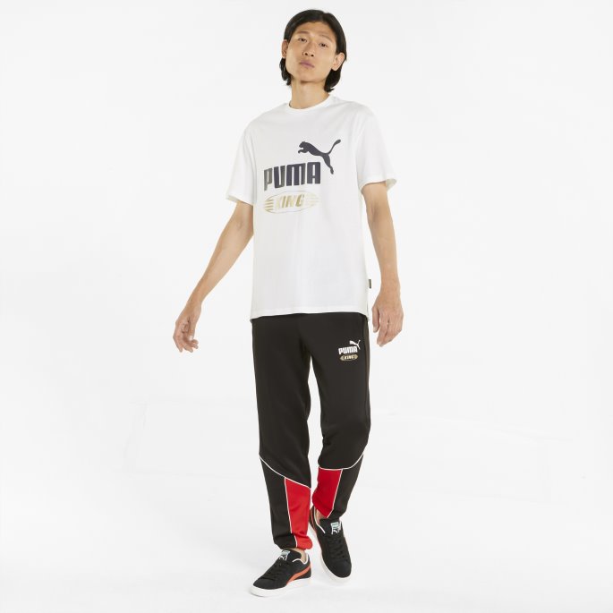Puma På Salg Hvit King Logo Herre T-skjorte