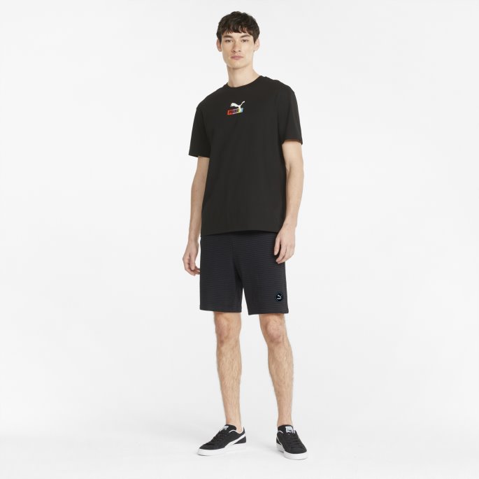 Black-phantom Black Swxp Printed Herreshorts Puma På Salg