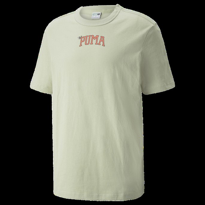 Puma På Salg Downtown Grafisk Crew Neck Herre T-skjorte Våren Moss