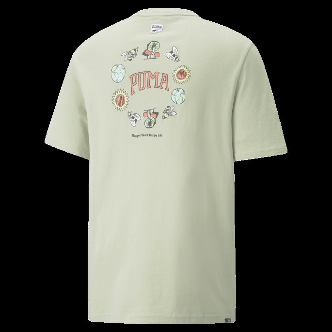 Puma På Salg Downtown Grafisk Crew Neck Herre T-skjorte Våren Moss