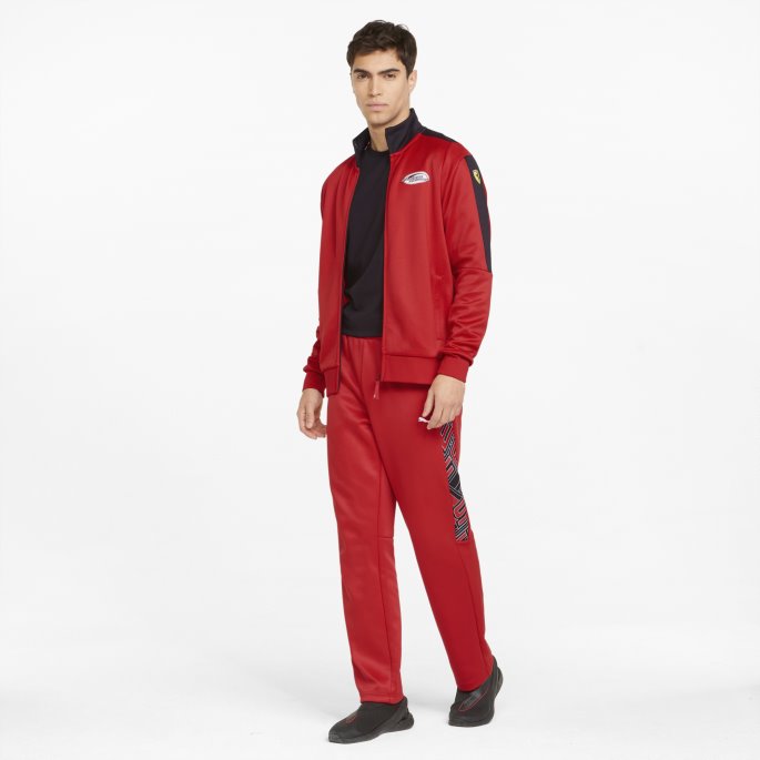 Puma På Tilbud Rosso Corsa Scuderia Ferrari Race T7 Treningsjakke For Menn