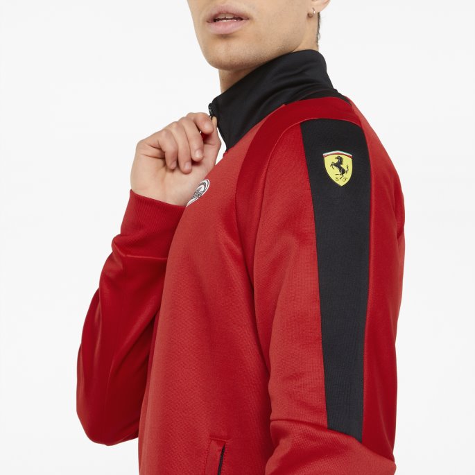 Puma På Tilbud Rosso Corsa Scuderia Ferrari Race T7 Treningsjakke For Menn