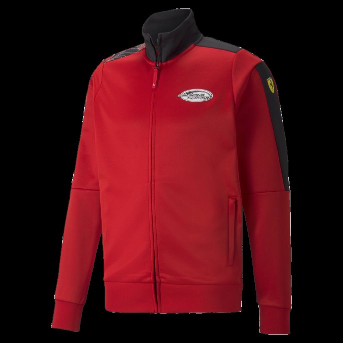 Puma På Tilbud Rosso Corsa Scuderia Ferrari Race T7 Treningsjakke For Menn