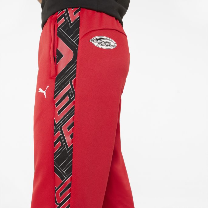 Scuderia Ferrari Race T7 Treningsbukser For Menn Puma På Tilbud Rosso Corsa