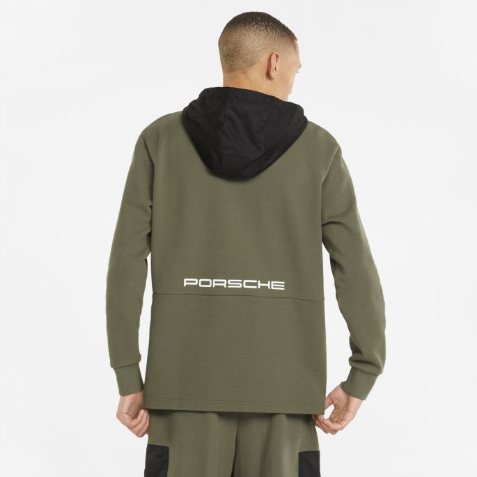 Puma På Tilbud Porsche Legacy Statement Hettegenser For Menn Mørkegrønn Mose