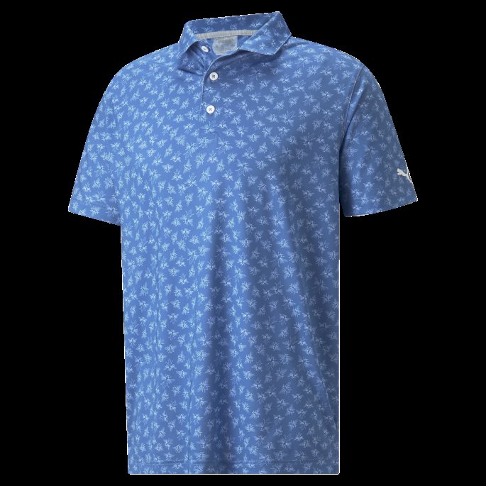 Puma På Tilbud Lys Kobolt-lys Hvit Mattr Pollinering Golf Poloskjorte For Menn