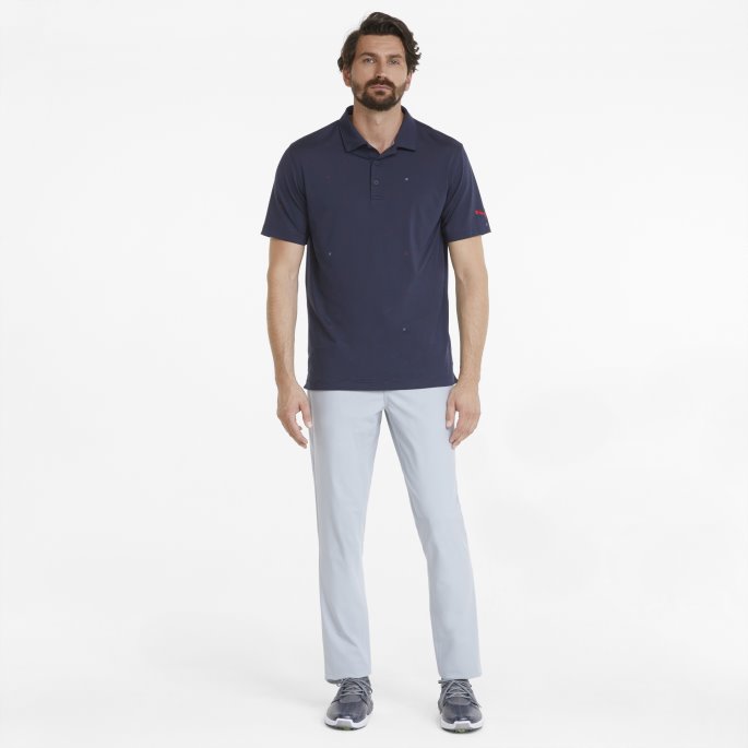 Skyspunnet Kjærlighet Herre Golf Poloskjorte Marine Blazer-ski Patrulje Puma På Salg