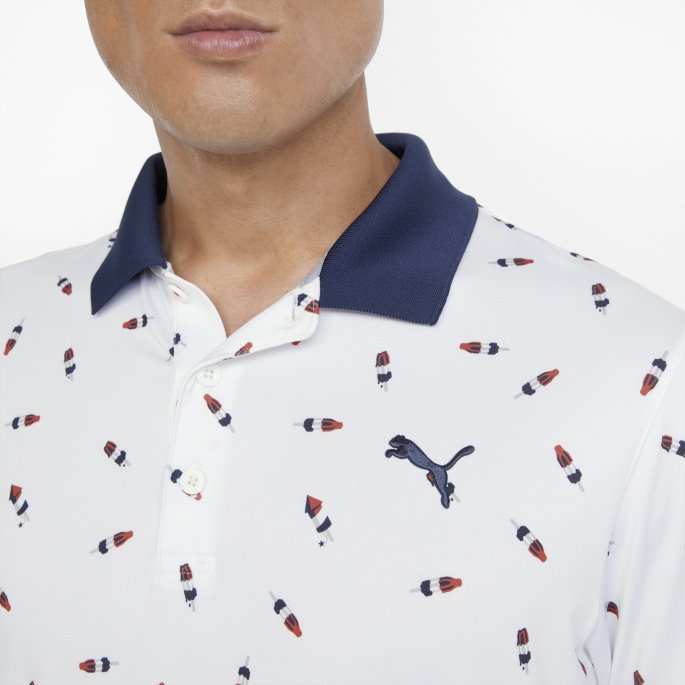 Lyse Hvit-ski Patrulje Puma På Tilbud Skyspunnet Popsi-kul Herre Golf Poloskjorte