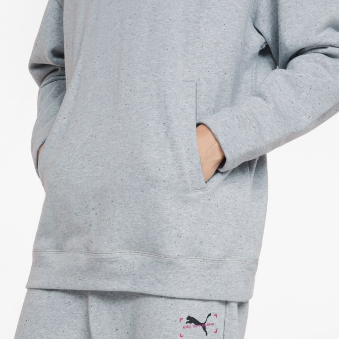Puma På Tilbud Lys Grå Lyng Re:collection Grafisk Hettegenser