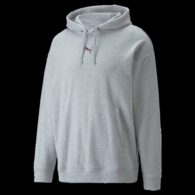 Puma På Tilbud Lys Grå Lyng Re:collection Grafisk Hettegenser