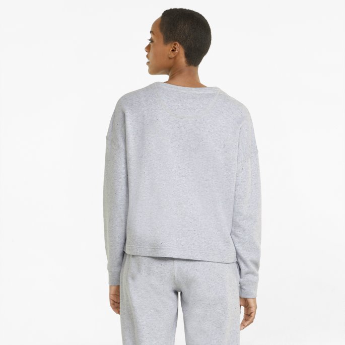 Re:collection Relaxed Crew Neck Damegenser Puma På Tilbud Lys Grå Lyng