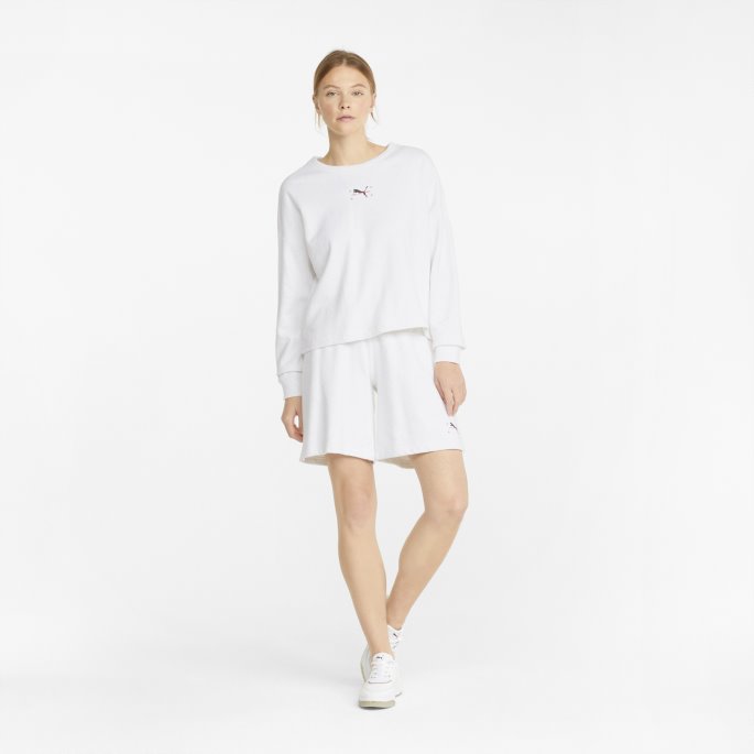 Re:collection Avslappet Damegenser Med Rund Hals Uberørt Heather Puma På Tilbud