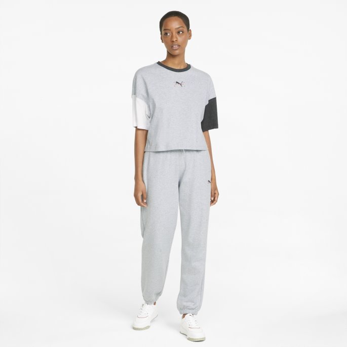 Re:collection Oversized Dame-t-skjorte Lysegrå Lyng Puma På Tilbud