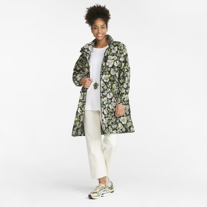 Puma På Tilbud X Liberty Regnjakke For Kvinner Svart-blomst Aop